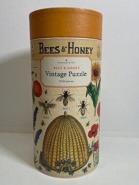 Cavallini & Co Bees & Honey Vintage Puzzle 1,000 Pieces Complete